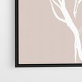 Obraz w ramie 70x100 - Impresje Pastelowych Nastrojów - minimalistyczny delikatny obraz, beżowe odcienie - rama czarna