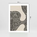 Plakat bez ramy 21x30 - Harmonijne Kształty - abstrakcyjne ryciny, czarno biały