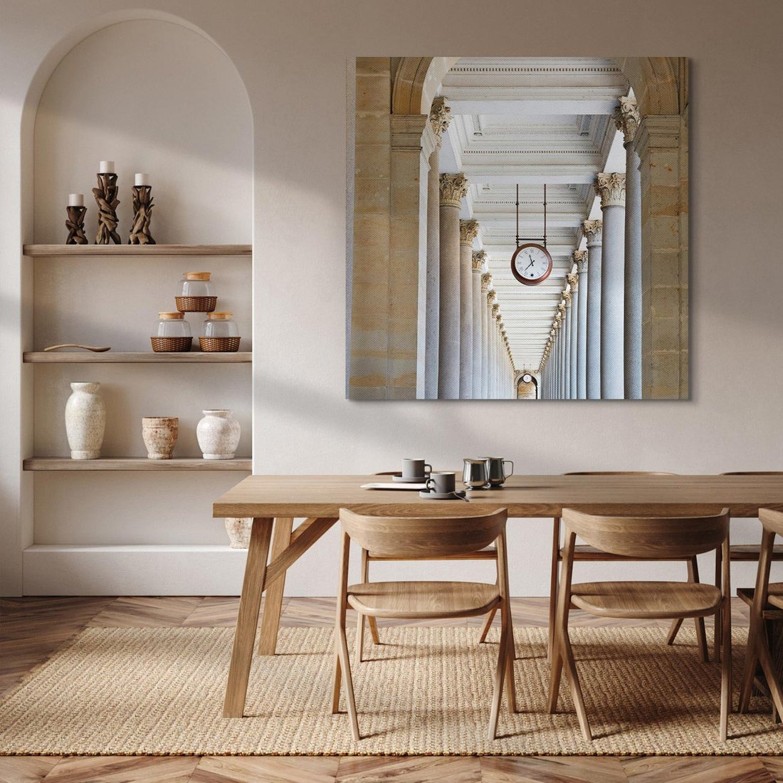 Obraz na płótnie 70x70 - Kolumny Czasu - architektura, kolumny