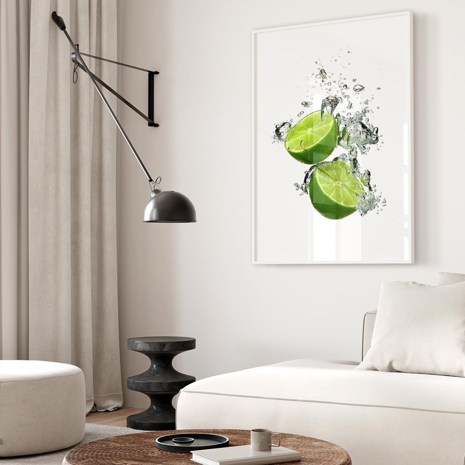 Plakat bez ramy 50x70 - Kwaskowata moc limonki i cytryny - limonka, cytryna