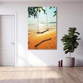 Obraz na płótnie 80x120 - Tropikalna plaża i huśtawka - plaża, tropiki