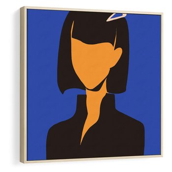 Obraz w ramie 80x80 - Energetyczne Zestawienie - sztuka nowoczesna, plakat - rama drewno