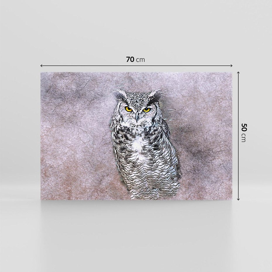 Obraz na płótnie 70x50 - Sztuka abstrakcyjna: Pies - sowa, sztuka