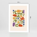 Plakat bez ramy 21x30 - Minimalistyczna Harmonia - kwiaty, sztuka nowoczesna