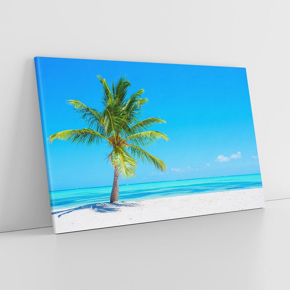 Obraz na płótnie 100x70 - Rajska Plaża na Karaibach - Karaiby, plaża