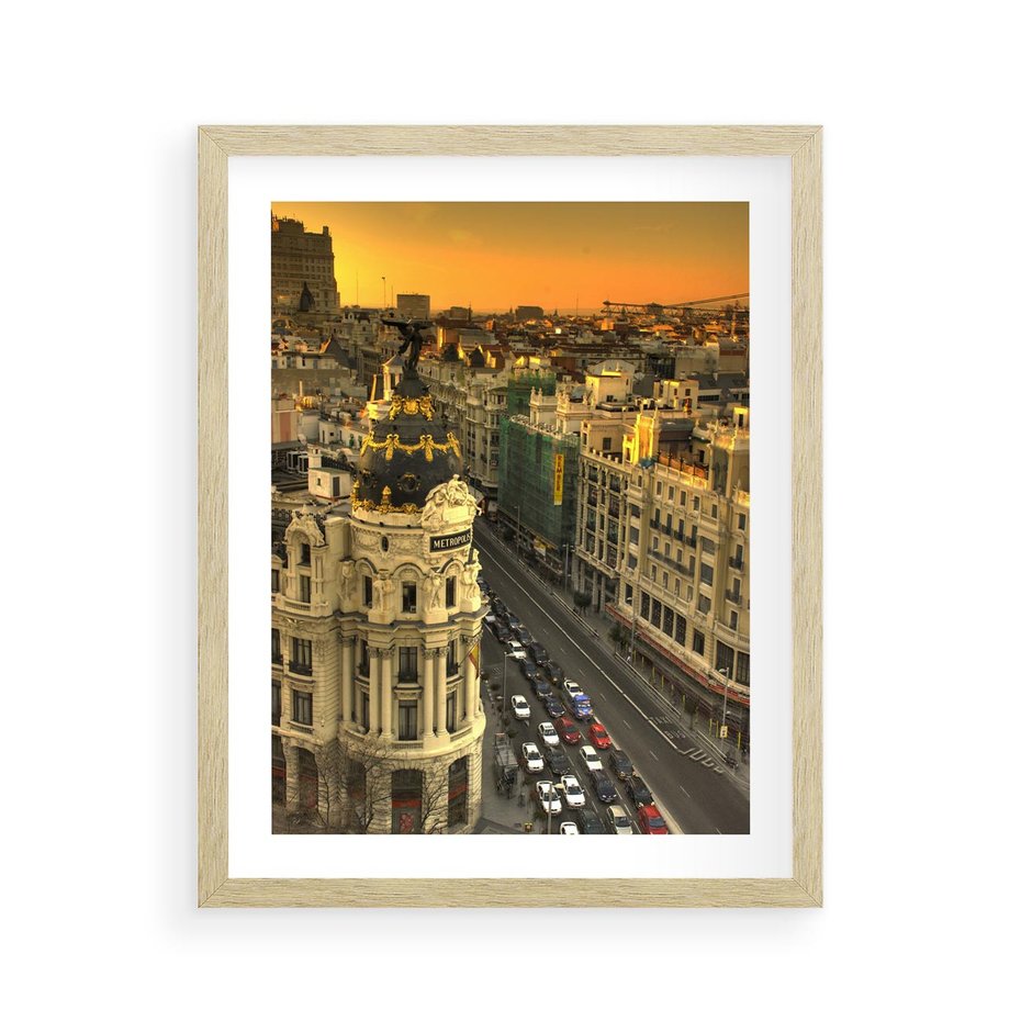 Plakat w ramie 40x50 - Miasto Metropolii - miasto, metropolia - rama drewno
