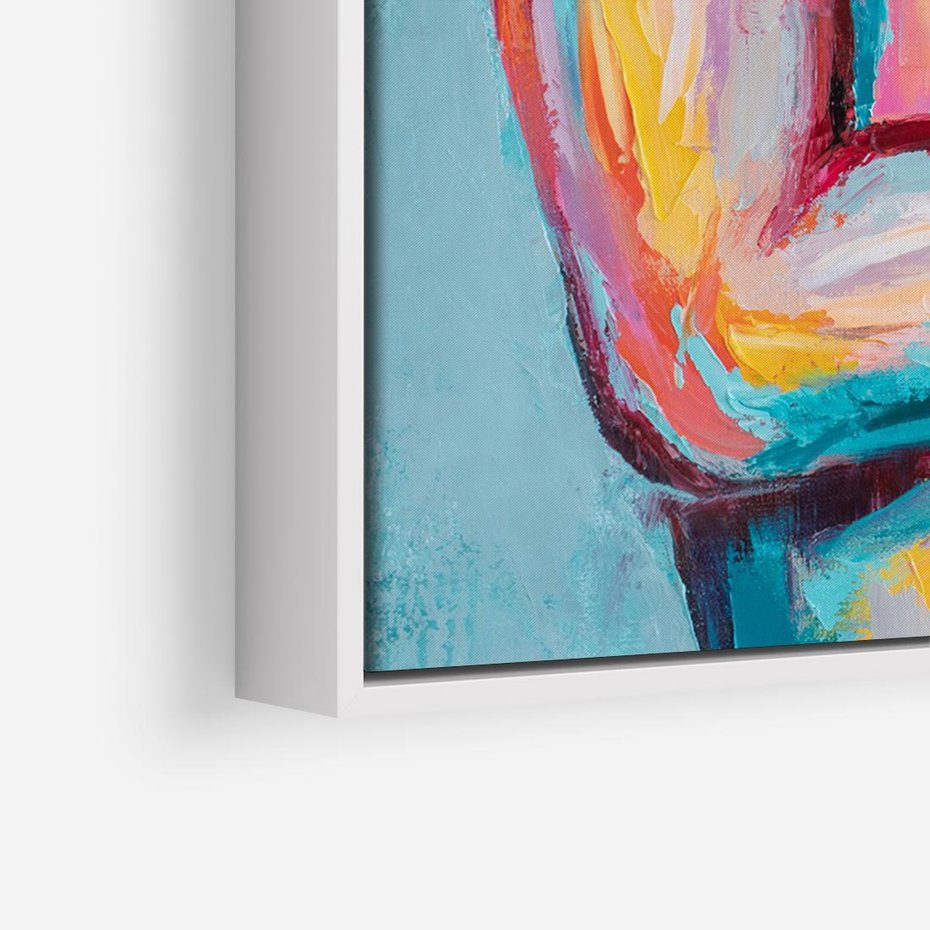 Obraz w ramie 100x70 - Nagie Natchnienie - obraz olejny, naga kobieta - rama biała