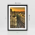 Plakat w ramie 30x40 - Miasto Metropolii - miasto, metropolia - rama czarna