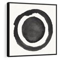 Obraz w ramie 50x50 - Bezgraniczne Widoki - abstrakcyjne plamy okręgi, akwarelowe - rama czarna