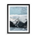 Plakat w ramie 50x70 - Magia Zimy w Górach - góry, śnieg - rama czarna