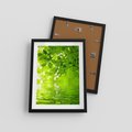 Plakat w ramie 30x40 - Liście w Wodzie - liście, woda - rama czarna