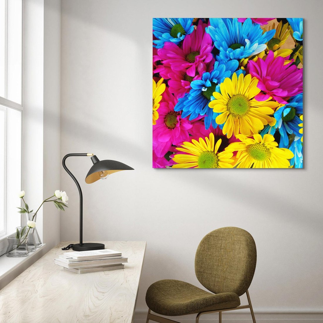 Obraz na płótnie 50x50 - Kwiatowy Świat - kwiat, kwiaty