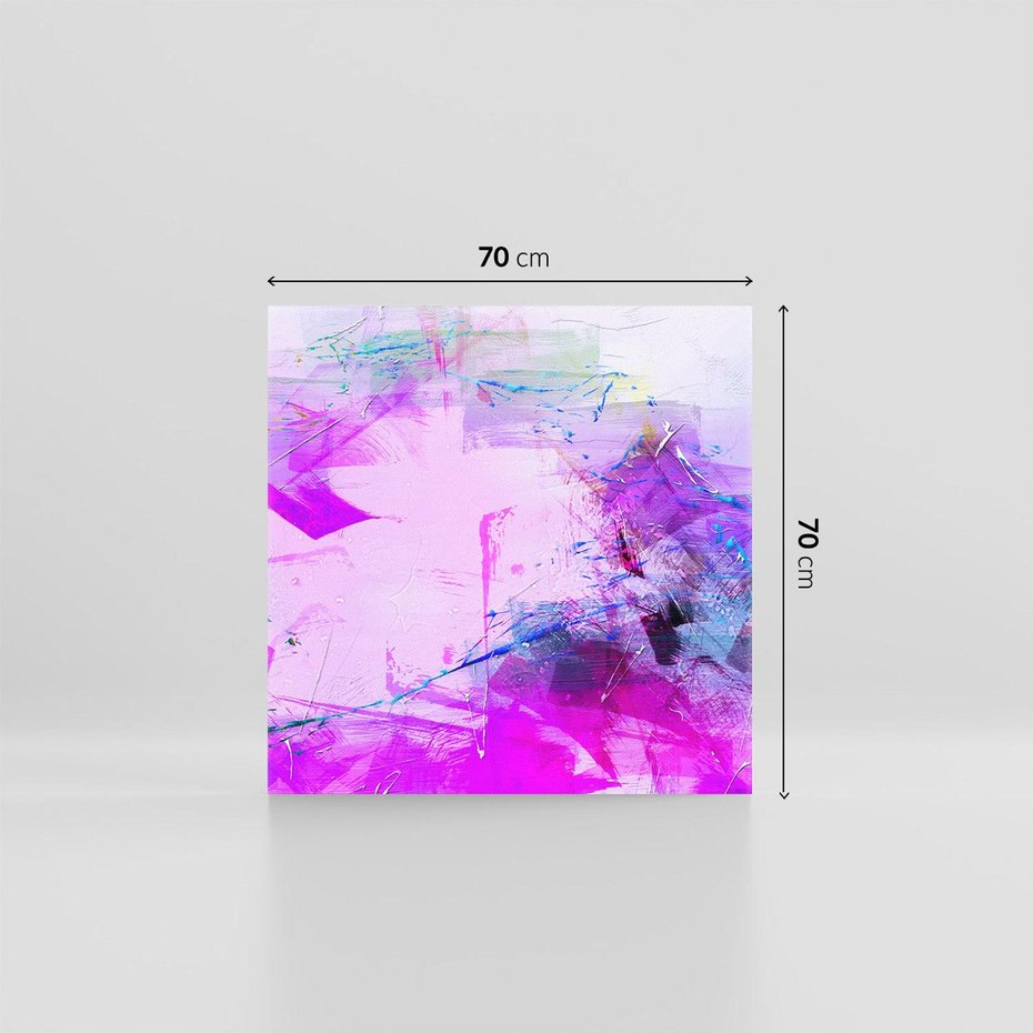 Obraz na płótnie 70x70 - Abstrakcja: wyrafinowany świat form i kolorów - abstrakcja