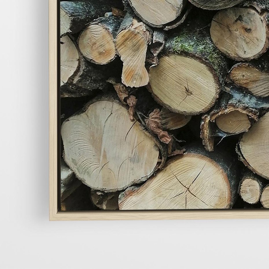 Obraz w ramie 100x70 - Bliskość Natury - drewno, las - rama drewno