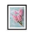 Plakat w ramie 30x40 - Hiacynty w Kwiatowej Kompozycji - hiacynty, kwiaty - rama czarna