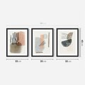 Zestaw obrazy w ramie 30x40 galeria - Nowoczesne, abstrakcja, plakat - rama czarna