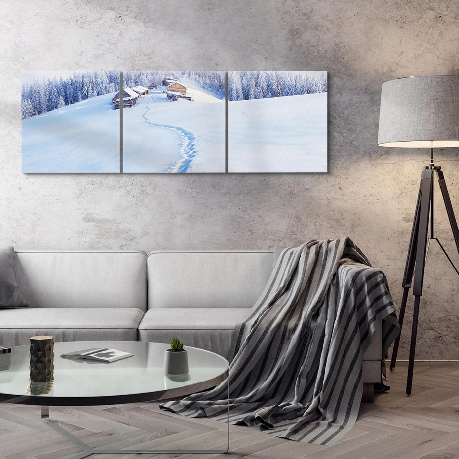 Obraz na płótnie 150x50 - Magia zimowych gór - zima, góry