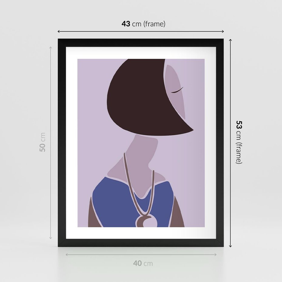 Plakat w ramie 40x50 - Kobieca Esencja - nowoczesny plakat, modern art - rama czarna