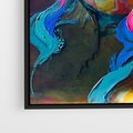 Obraz w ramie 70x100 - Bujna Ekspresja - grafika komputerowa, przypomina obraz olejny - rama czarna