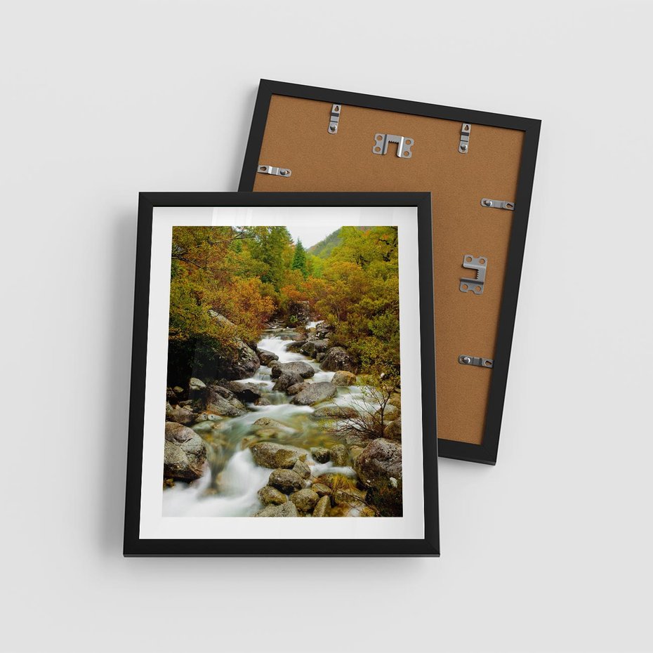 Plakat w ramie 40x50 - Śpiew Strumienia - strumień, górski - rama czarna