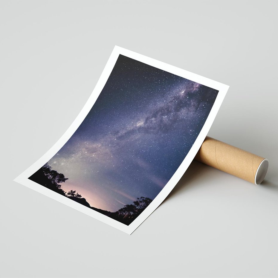 Plakat bez ramy 30x40 - Gwiaździste Ujęcie - gwiaździste niebo, noc