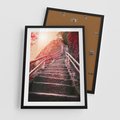 Plakat w ramie 50x70 - Schody prowadzące do nieznanych ścieżek - schody, ścieżka - rama czarna