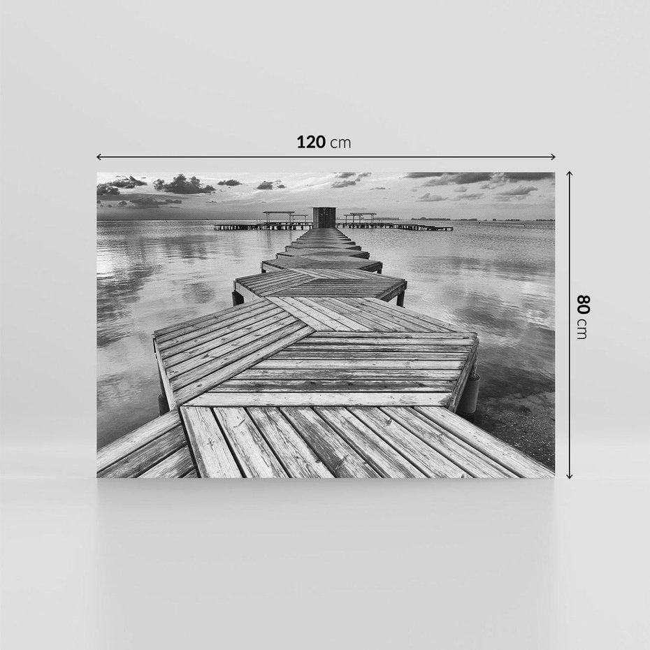 Obraz na płótnie 120x80 - Pomost nad Morzem - pomost, morze