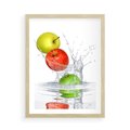 Plakat w ramie 50x70 - Jabłkowa Fantazja - owoce, jabłka - rama drewno