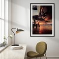 Plakat bez ramy 30x40 - Podróż ku Zachodzącemu Słońcu - samolot, scena na lotnisku