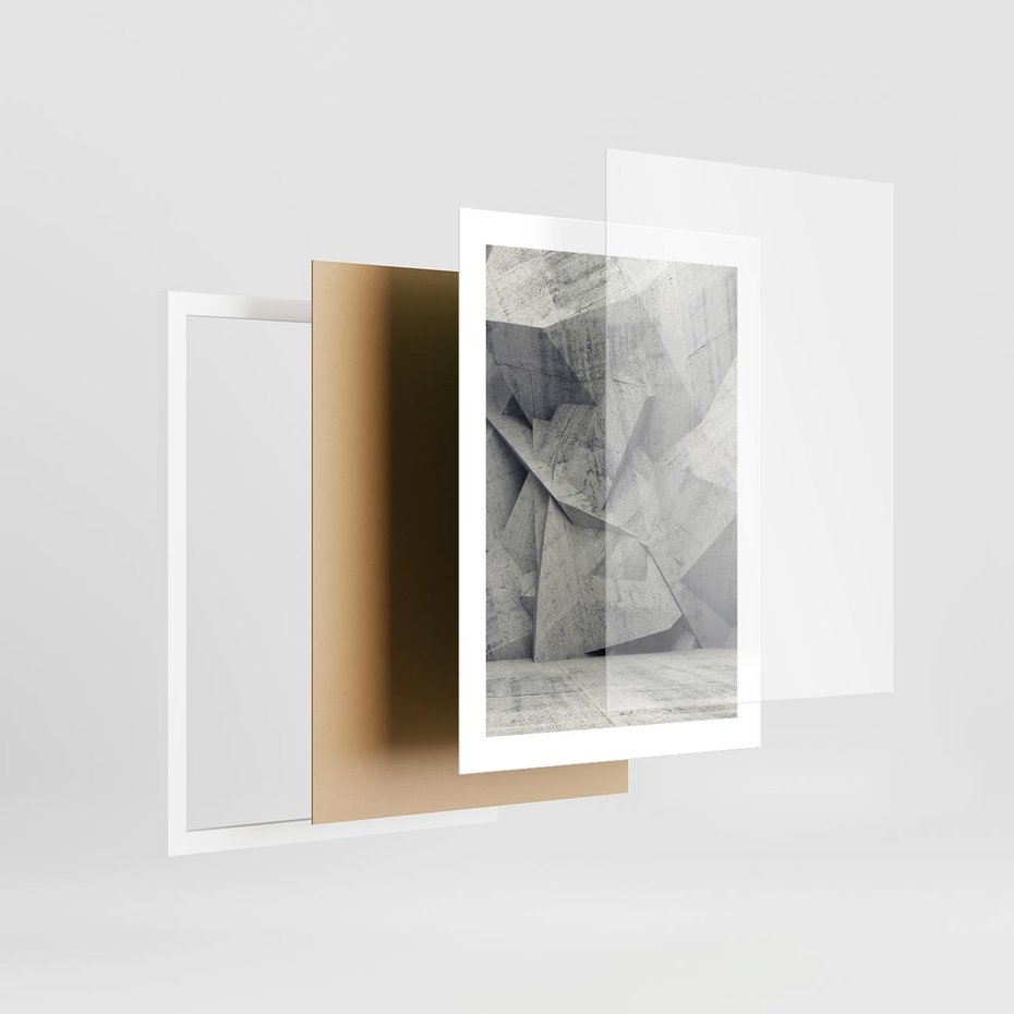 Plakat w ramie 30x40 - Architektura w trójwymiarowym wymiarze - architektura, 3D - rama biała