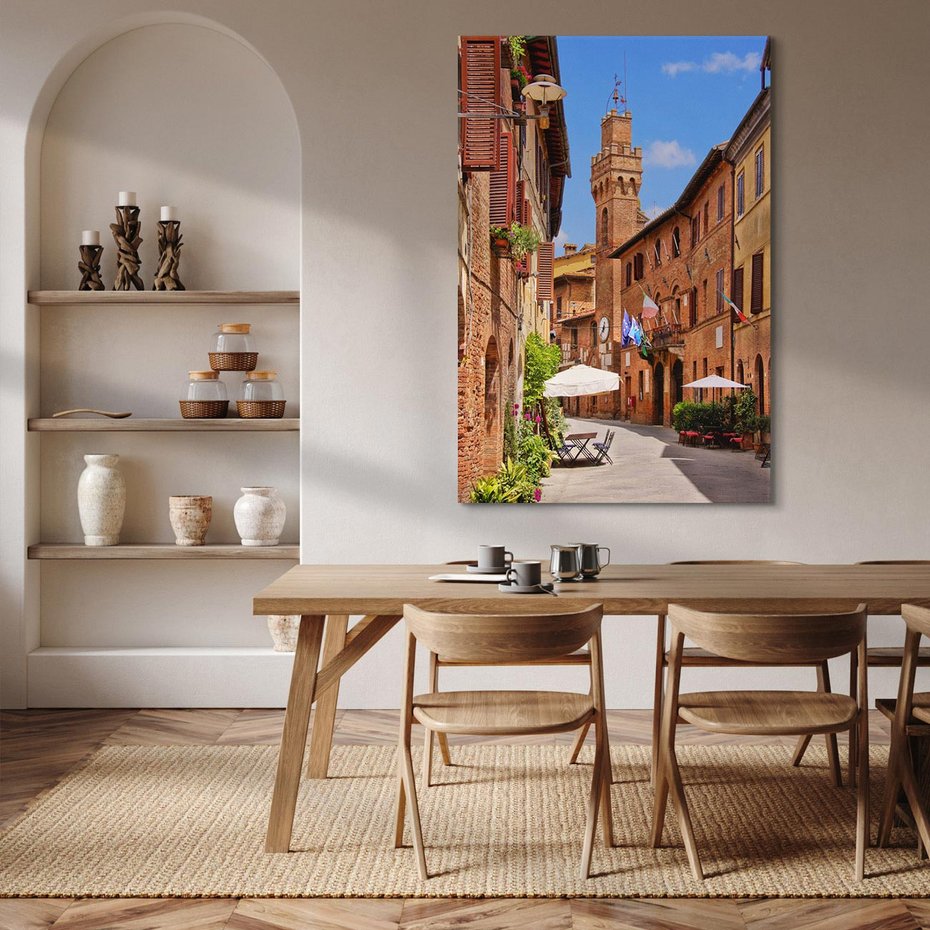 Obraz na płótnie 80x120 - Urok włoskich uliczek - włoskie, uliczki