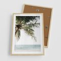 Plakat w ramie 50x70 - Wakacyjne Marzenie - palma nad morzem,  - rama drewno