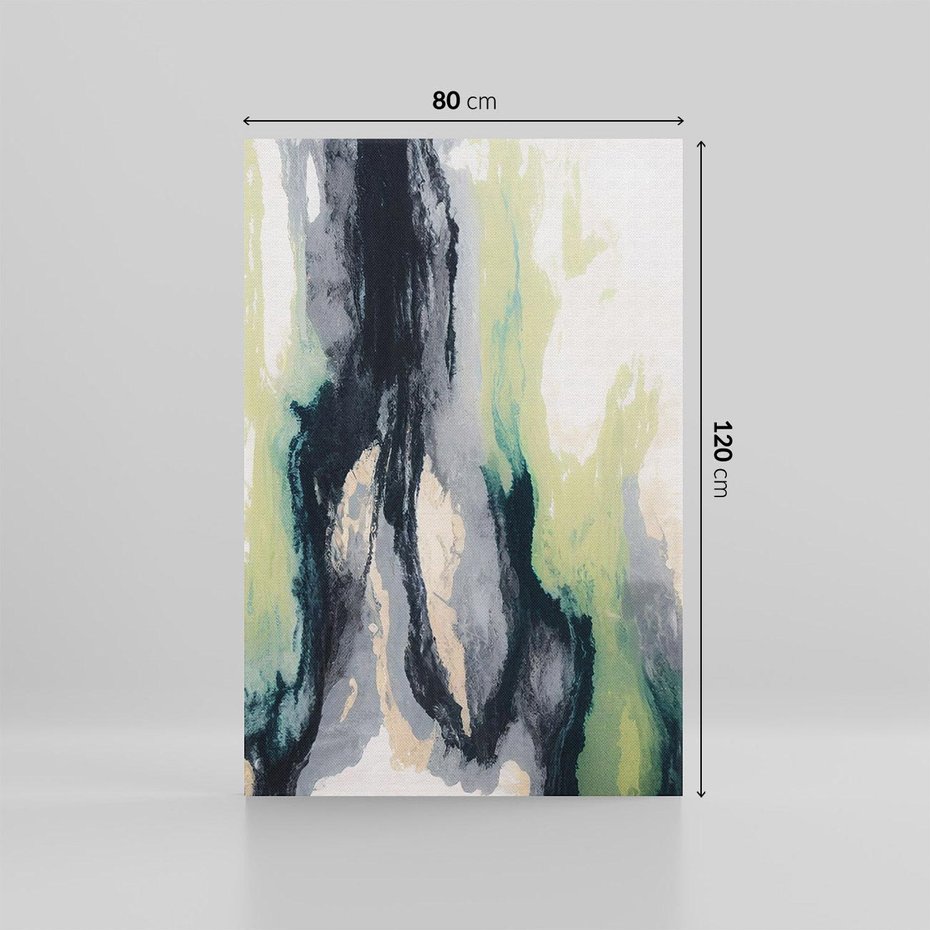 Obraz na płótnie 80x120 - Sfumowane zmysły artysty - rozmyte kolory, zieleń