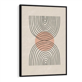 Obraz w ramie 50x70 - Nowy Rytuał - abstrakcyjna sztuka, boho kształty - rama czarna