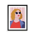 Plakat w ramie 30x40 - Kobieca Ekspresja - nowoczesny plakat, styl retro - rama czarna
