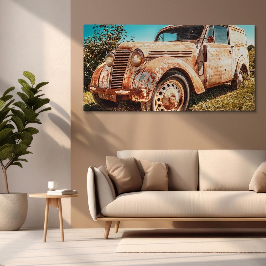 Obraz na płótnie 120x60 - Retro Samochód - retro, samochód