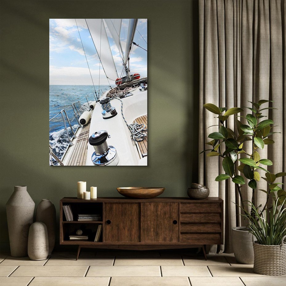 Obraz na płótnie 80x120 - Moc żaglowca na pełnym morzu - żaglowiec, jacht