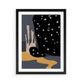 Plakat w ramie 50x70 - Formy Szarości - ciemny, mroczny plakat - rama czarna