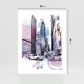 Plakat bez ramy 30x40 - Miasto ożywione pulsującym życiem - szkocja, miasto