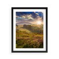 Plakat w ramie 40x50 - Pejzaż na łące - pejzaż, łąka - rama czarna