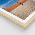 Plakat w ramie 40x50 - Słońce i Suche Drzewo - pustynia, suche - rama drewno