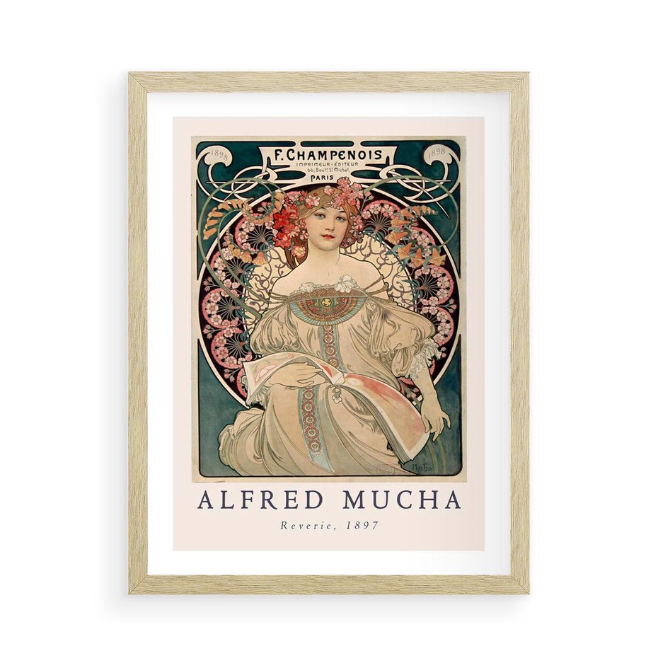 Plakat w ramie 50x70 - Piękno Art Nouveau - plakat, obraz - rama drewno
