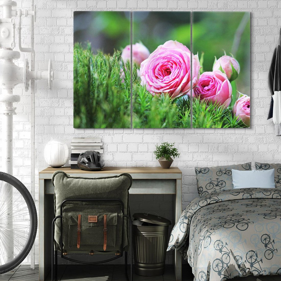 Obraz na płótnie 120x80 - Różane Ukojenie - róże, kwiaty