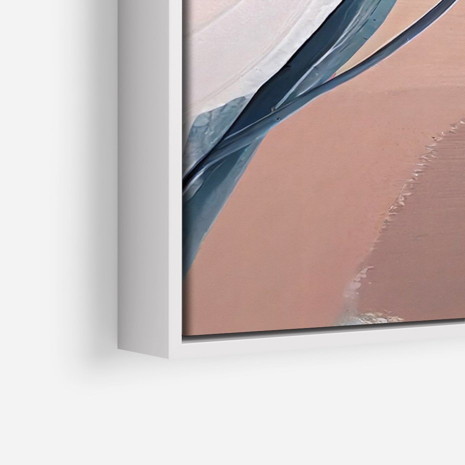 Obraz w ramie 50x70 - Ścieżki Emocji - abstrakcja, farby olejne - rama biała