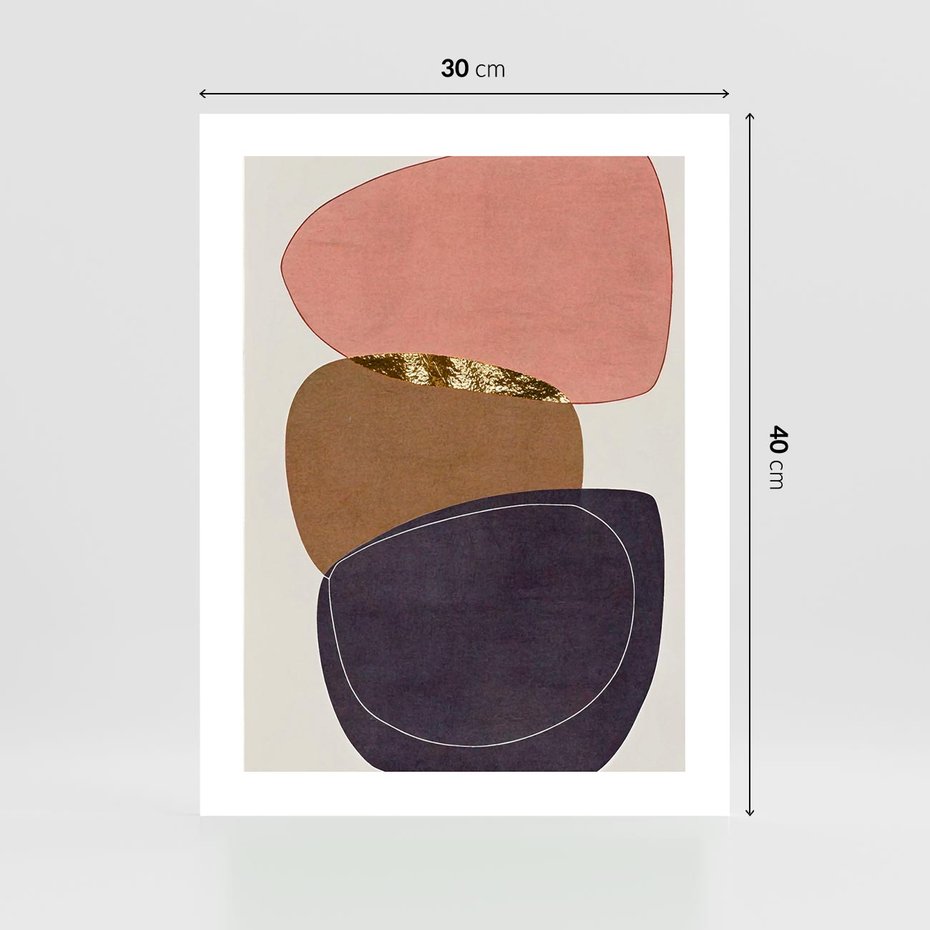 Plakat bez ramy 30x40 - Rozkwitające Przenikające Formy - abstrakcyjny obraz, geometryczne formy