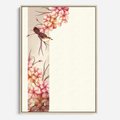 Obraz w ramie 80x120 - Rozkwitające Marzenia - japońska sztuka, ptak - rama drewno