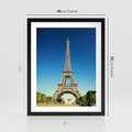 Plakat w ramie 40x50 - Ikoniczny symbol miasta - wieża, Eiffla - rama czarna