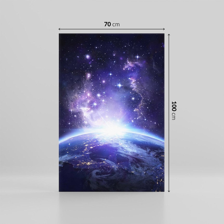 Obraz na płótnie 70x100 - Podróż w kosmiczną przestrzeń - kosmos, ziemia
