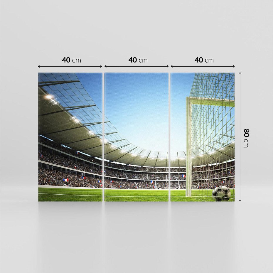 Obraz na płótnie 120x80 - emocje na stadionie - piłka nożna, stadion