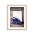 Plakat w ramie 30x40 - Lawendowa Magia - lawenda, fiolet - rama drewno